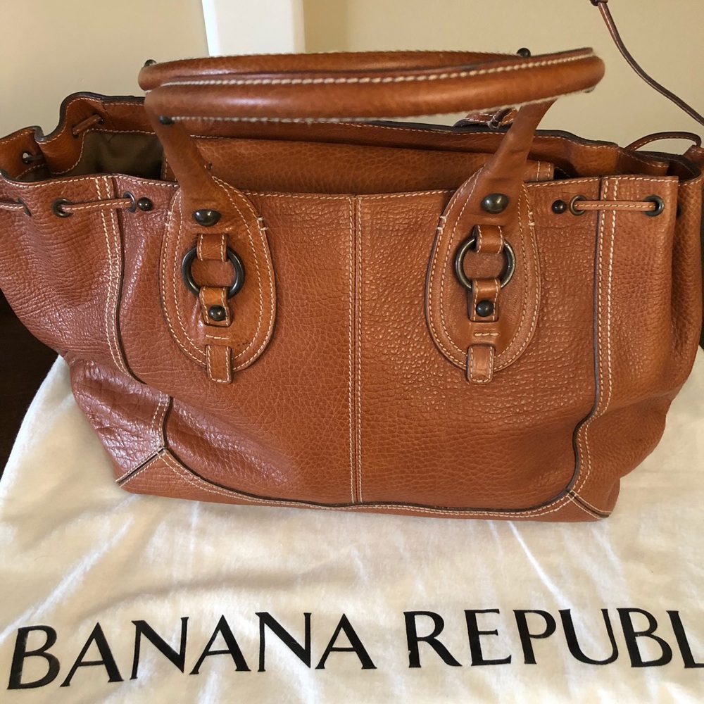 Banana Republic Tan Leather Tote